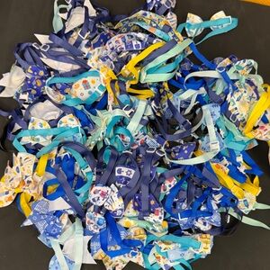 Reginary 100 Piece Colorful Pet Bows Dog Cat Bows Ribbon Accessories Hanukkah